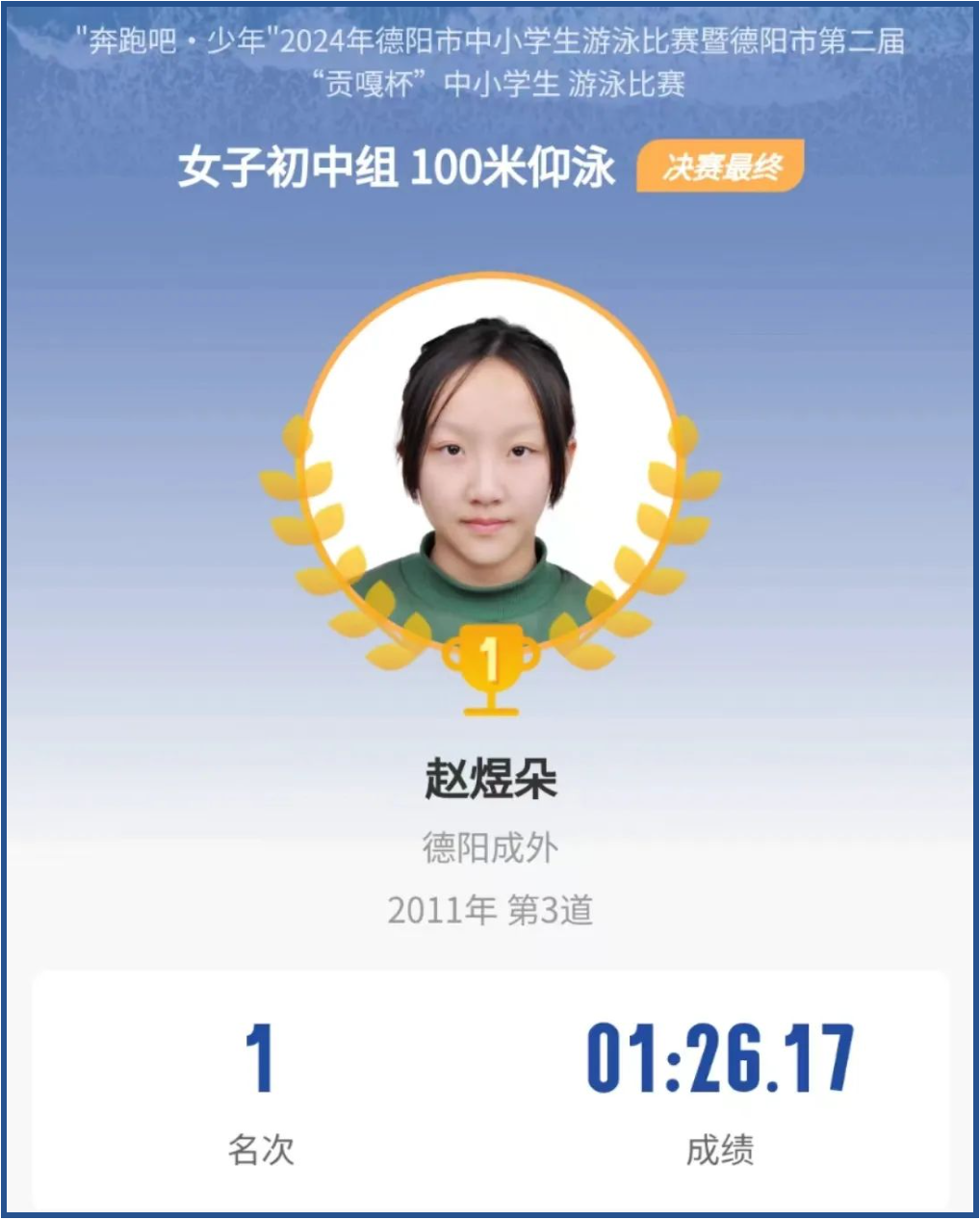 碧波展翅戰(zhàn)各路精英 浪花飛揚展成外風采 ——德陽成都外國語學校在“奔跑吧·少年”2024年